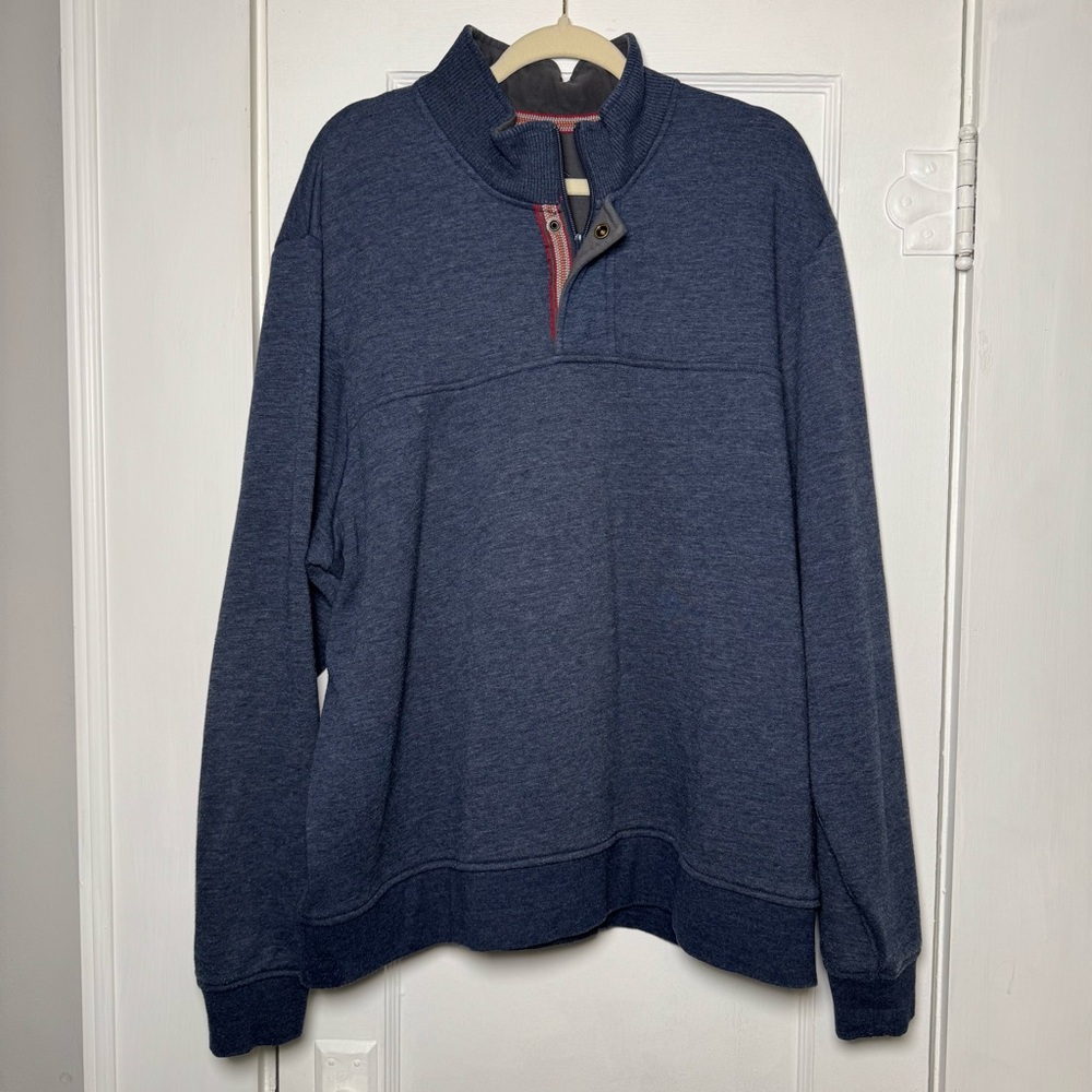 Orvis Signature Quarter Zip Snap Pullover Navy Blue XXL - Picture 4 of 13